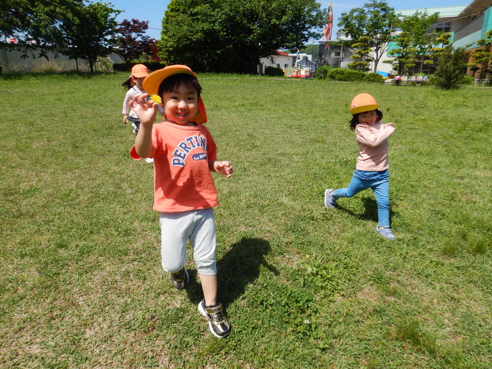 公園を走る