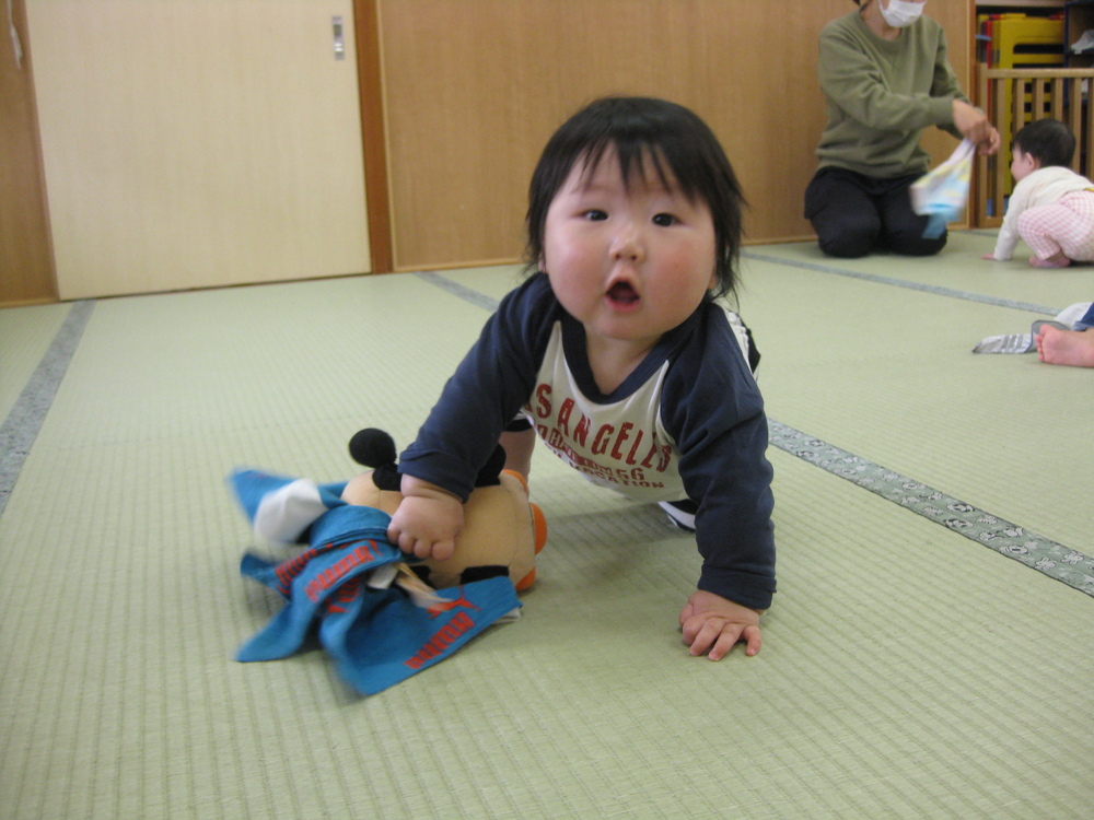 ぬいぐるみを見つけたよ