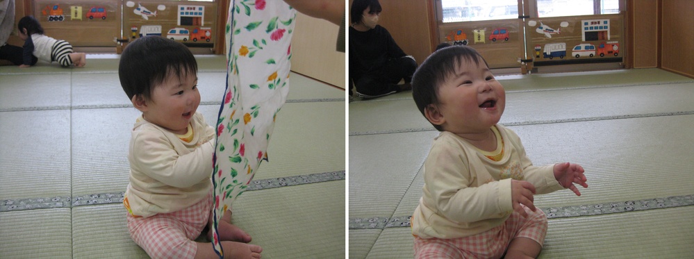 バンダナでいないいないばあ