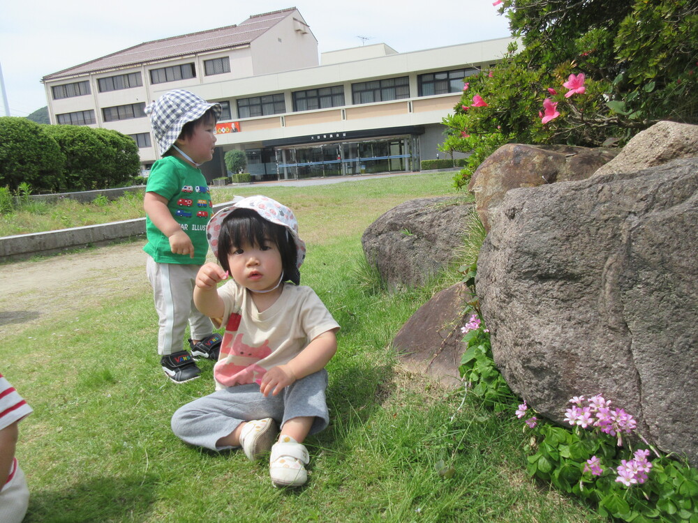 お花を見つけたよ