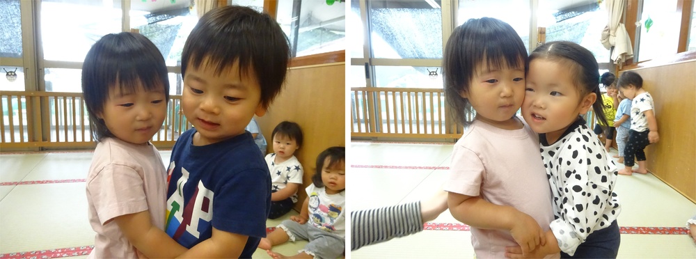 ハグをしている子ども (6)