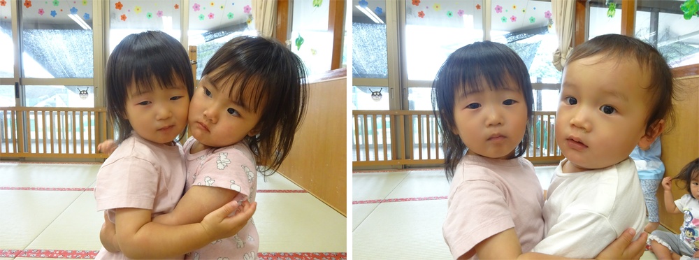 ハグをしている子ども (9)