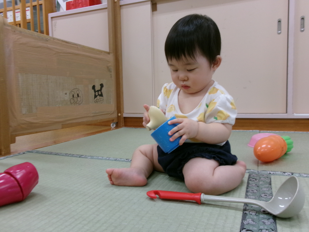 コップに蓋をする
