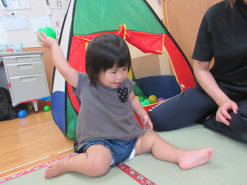 ボール遊びをしている様子