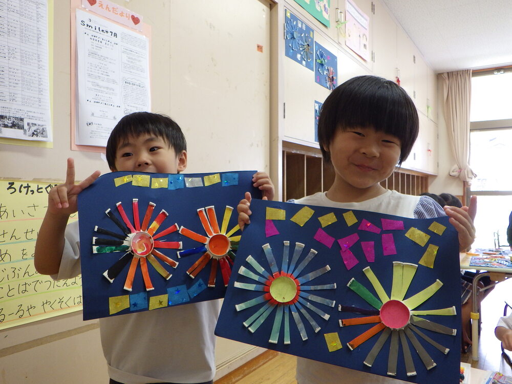 完成した花火
