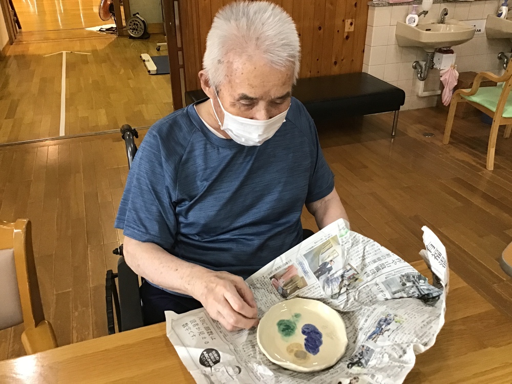 利用者とお皿