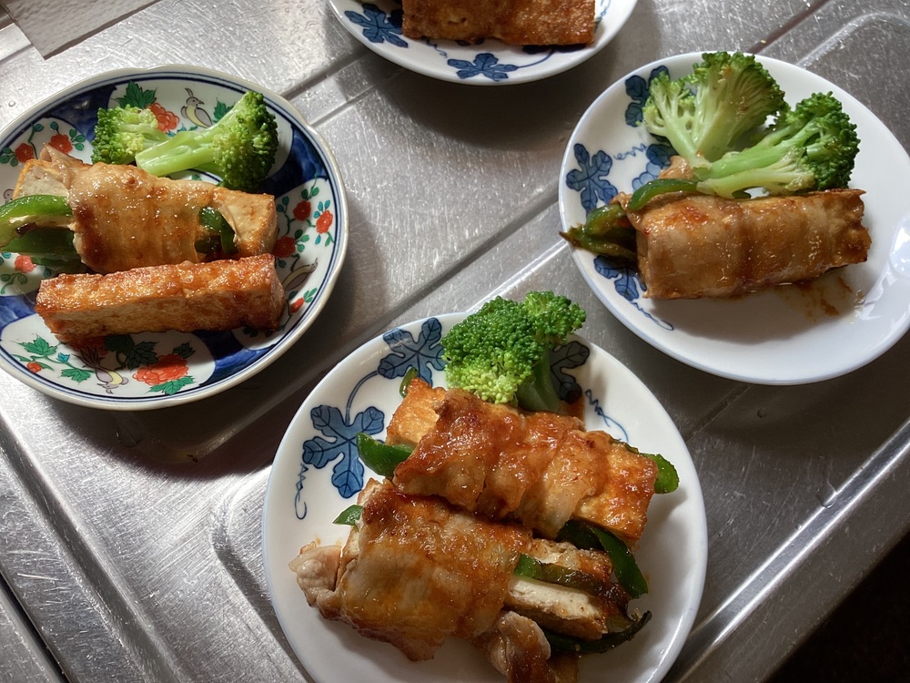 厚揚げの肉巻き
