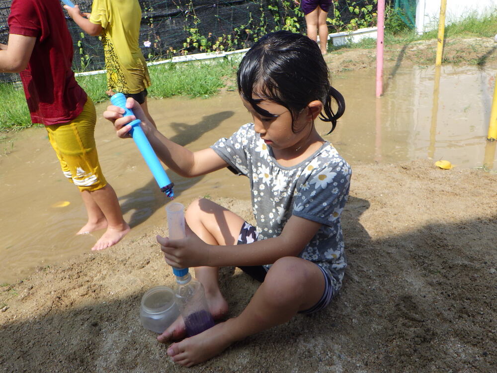 水遊びの様子