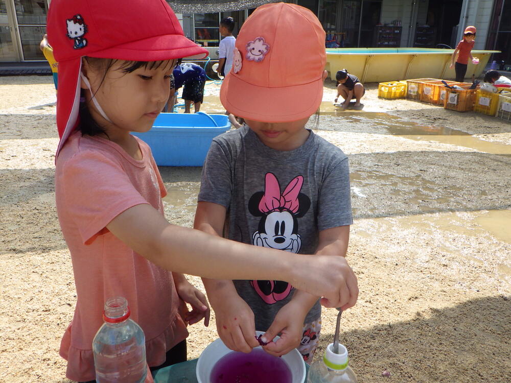水遊びの様子