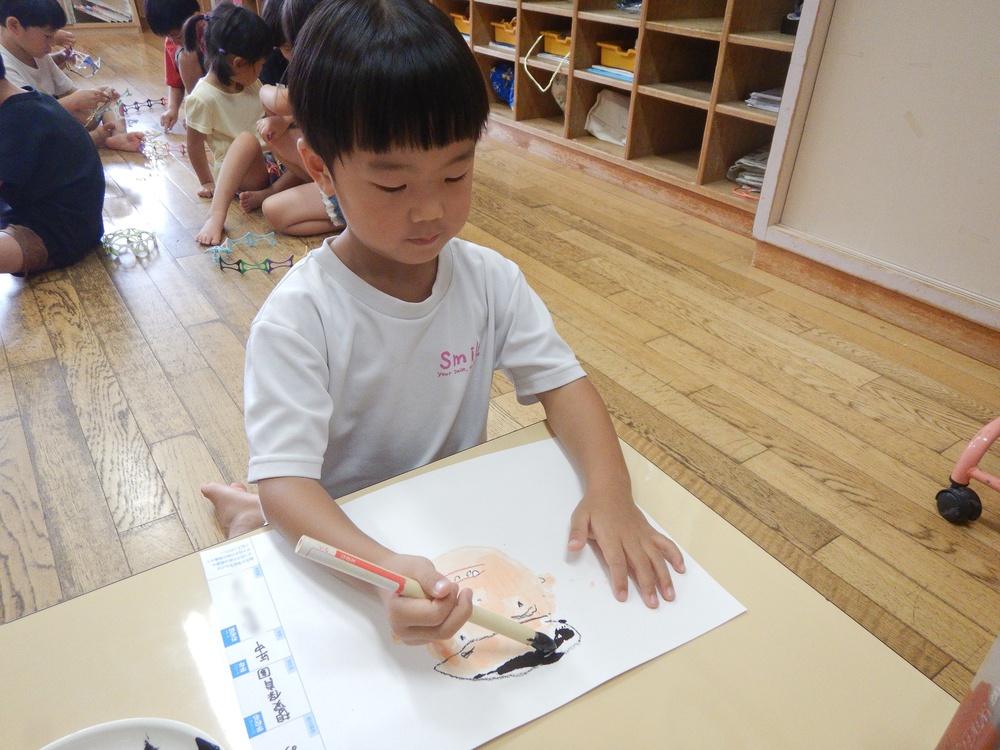 お絵描きの様子