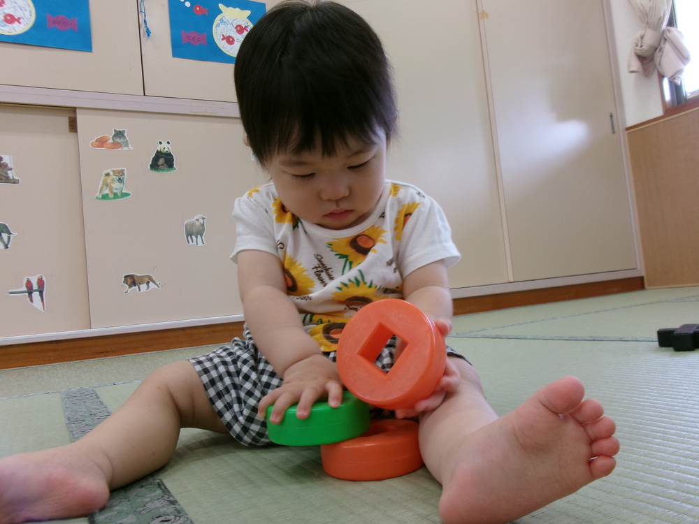 ブロックを重ねる