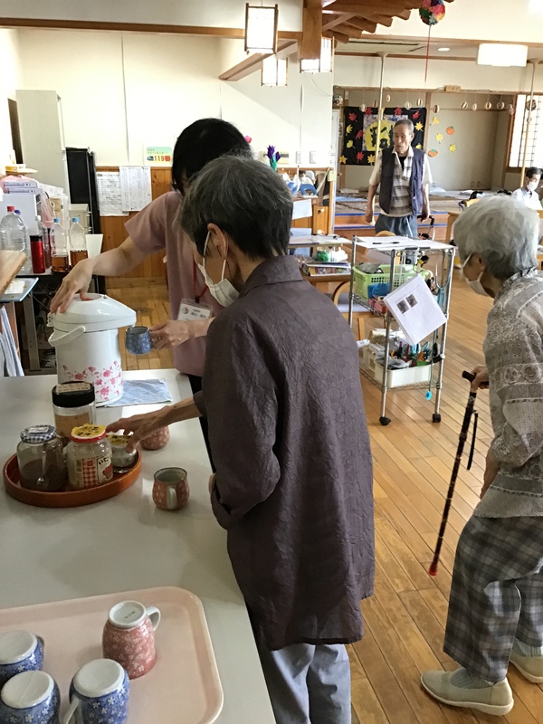 運動後の水分補給です