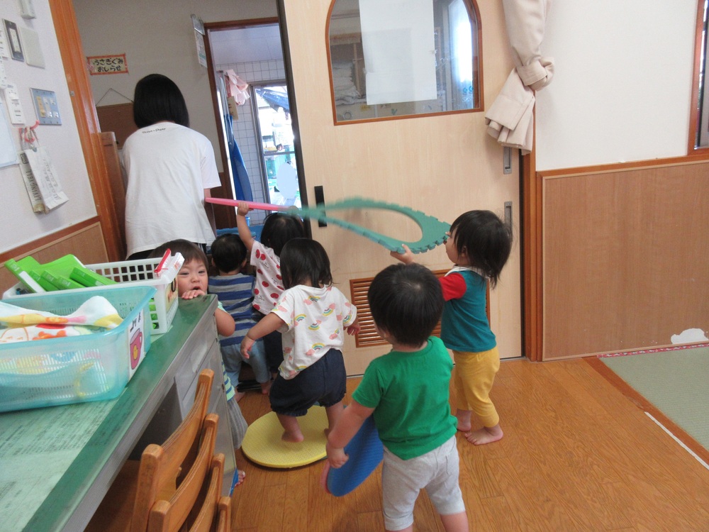 お片付けをしている様子