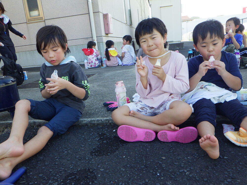 稲刈りの様子