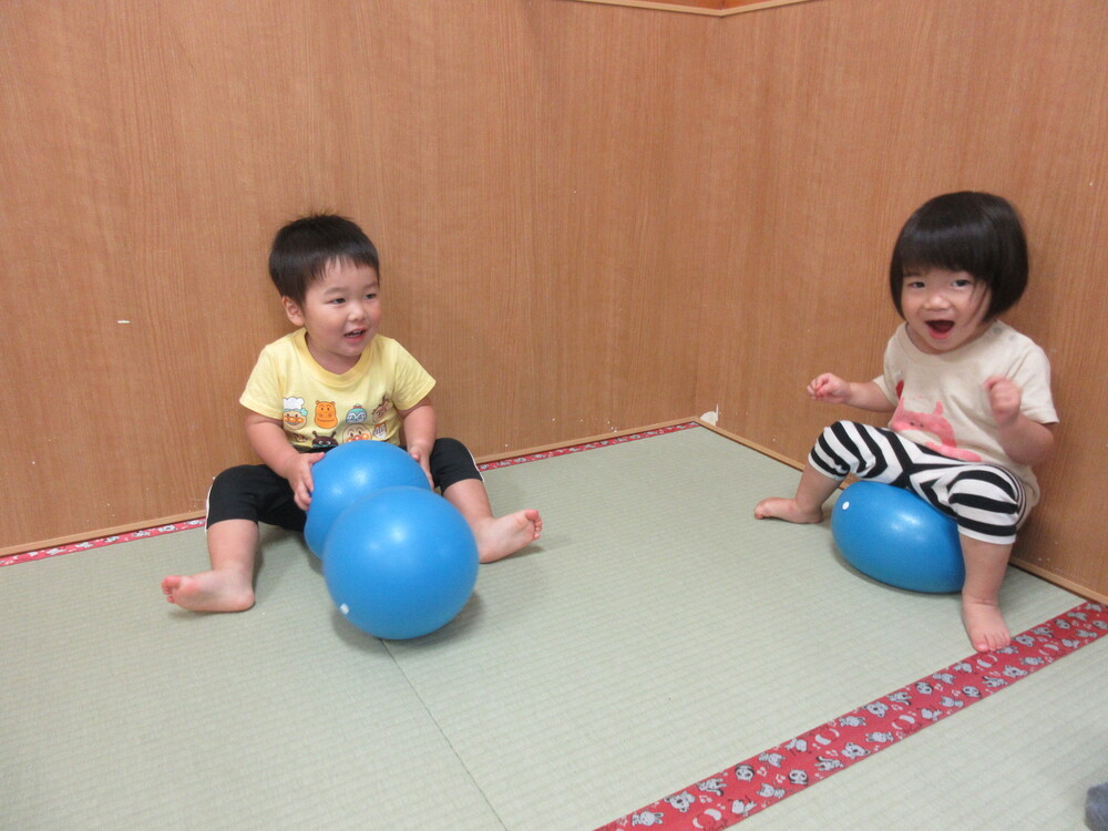 ボール遊びをしている様子