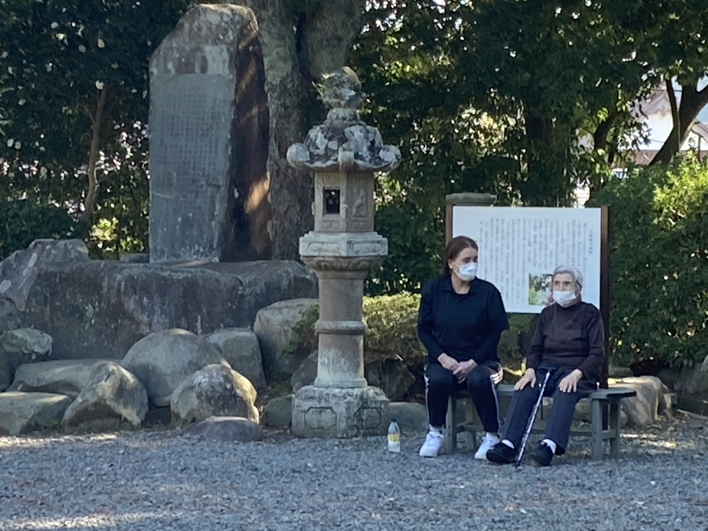 物部神社で休憩