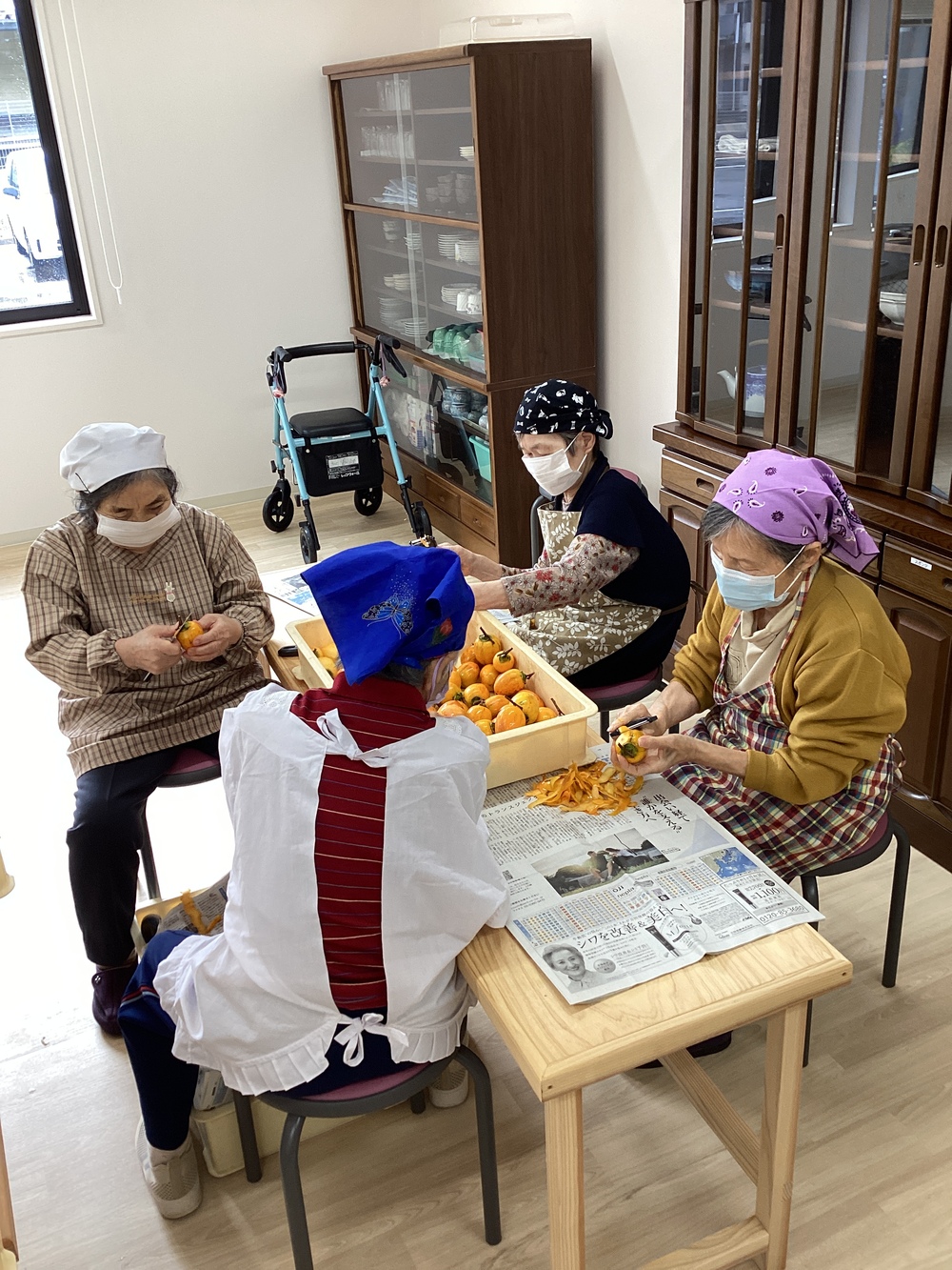 柿皮むき