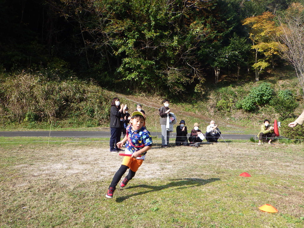 リレーをしている