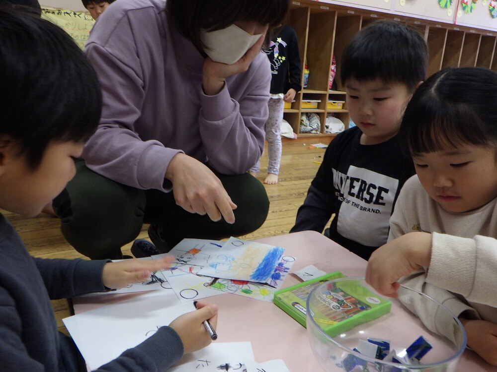 カルタ作りの様子
