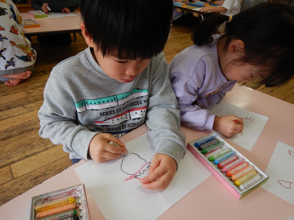 お絵描きの様子