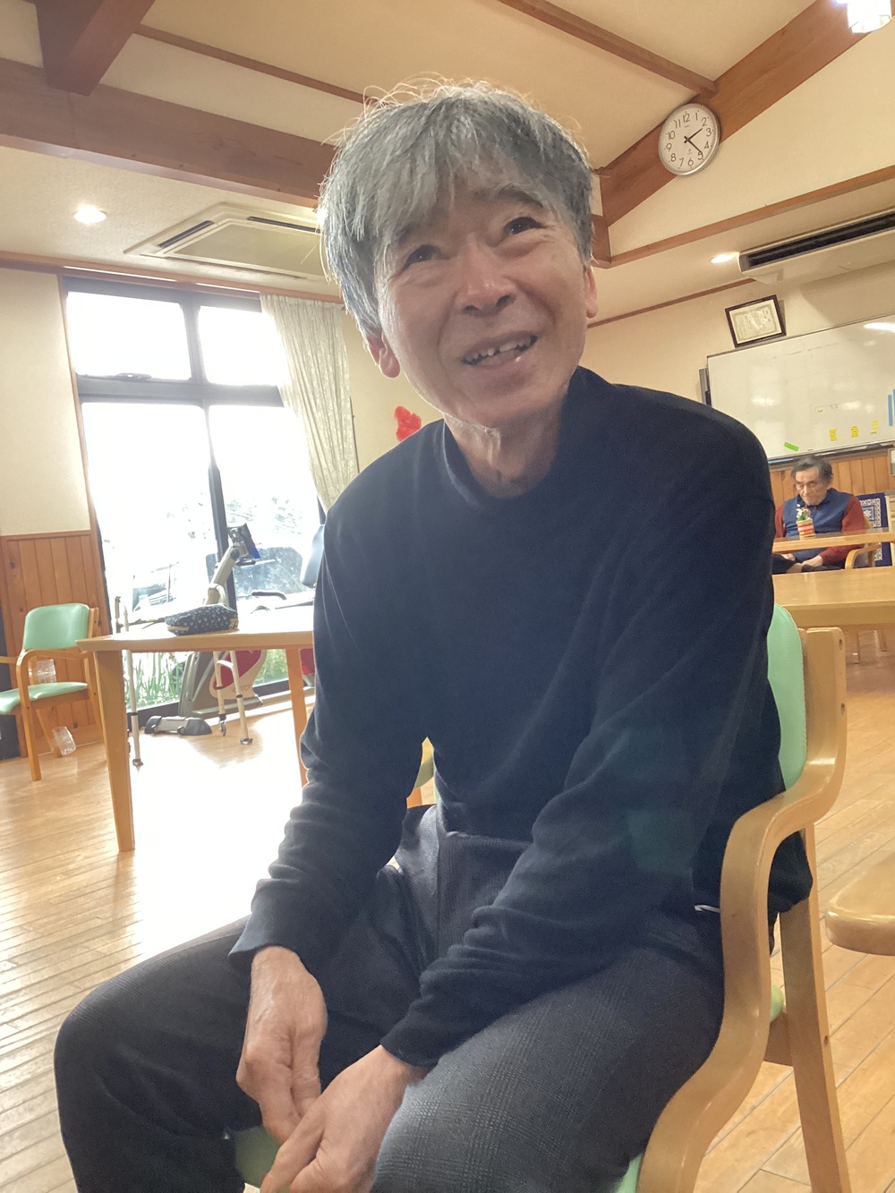 笑顔の利用者さん