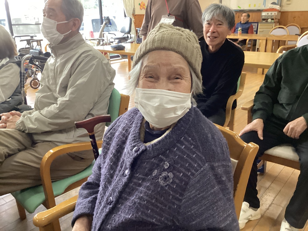 笑顔の利用者さん