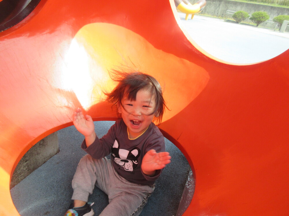 公園で遊んでいる