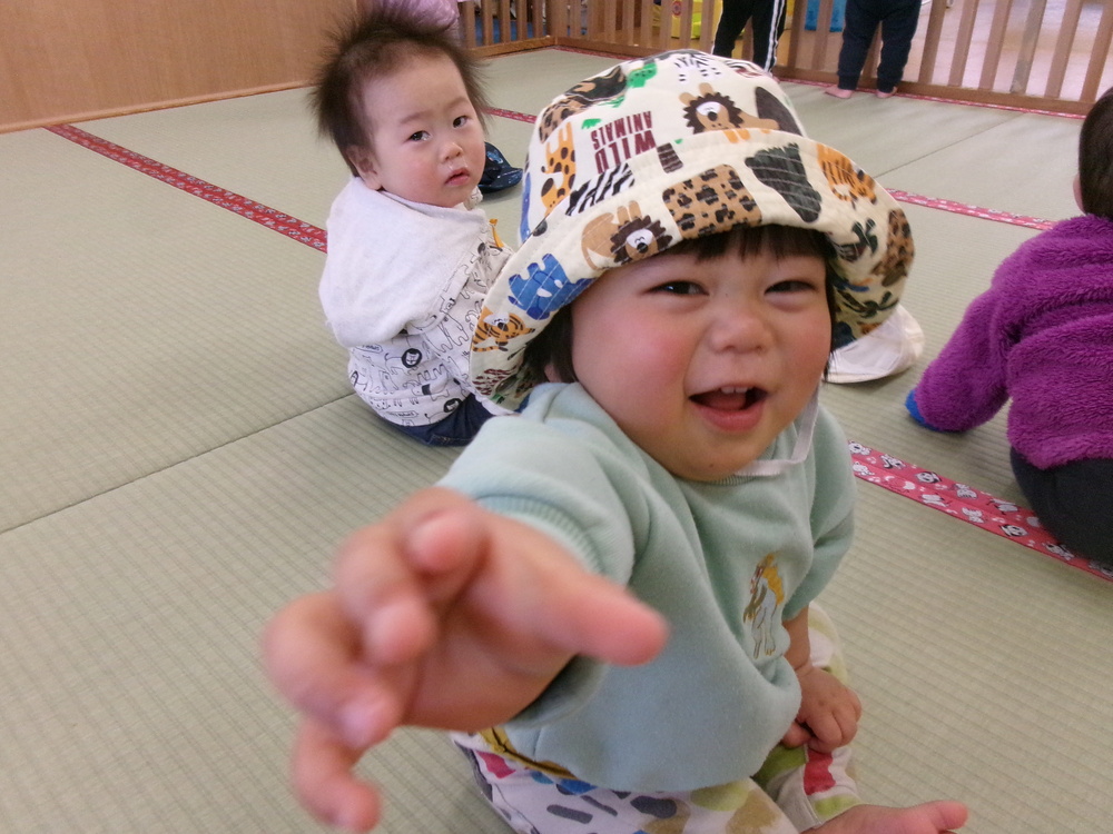 帽子を被る