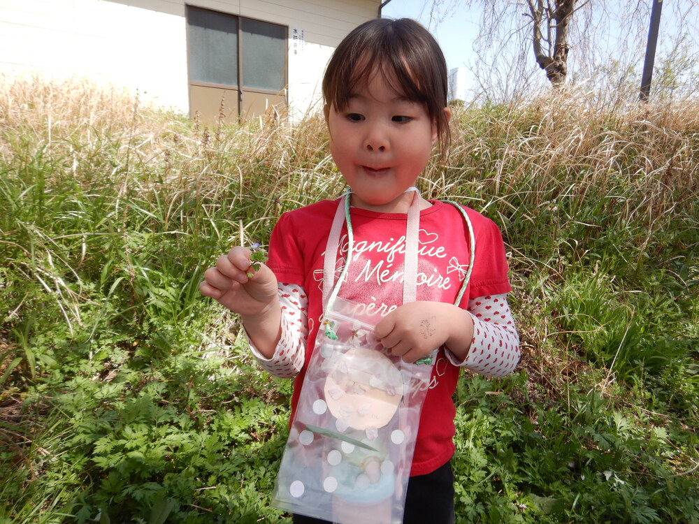 桜の下を走る子ども (5)