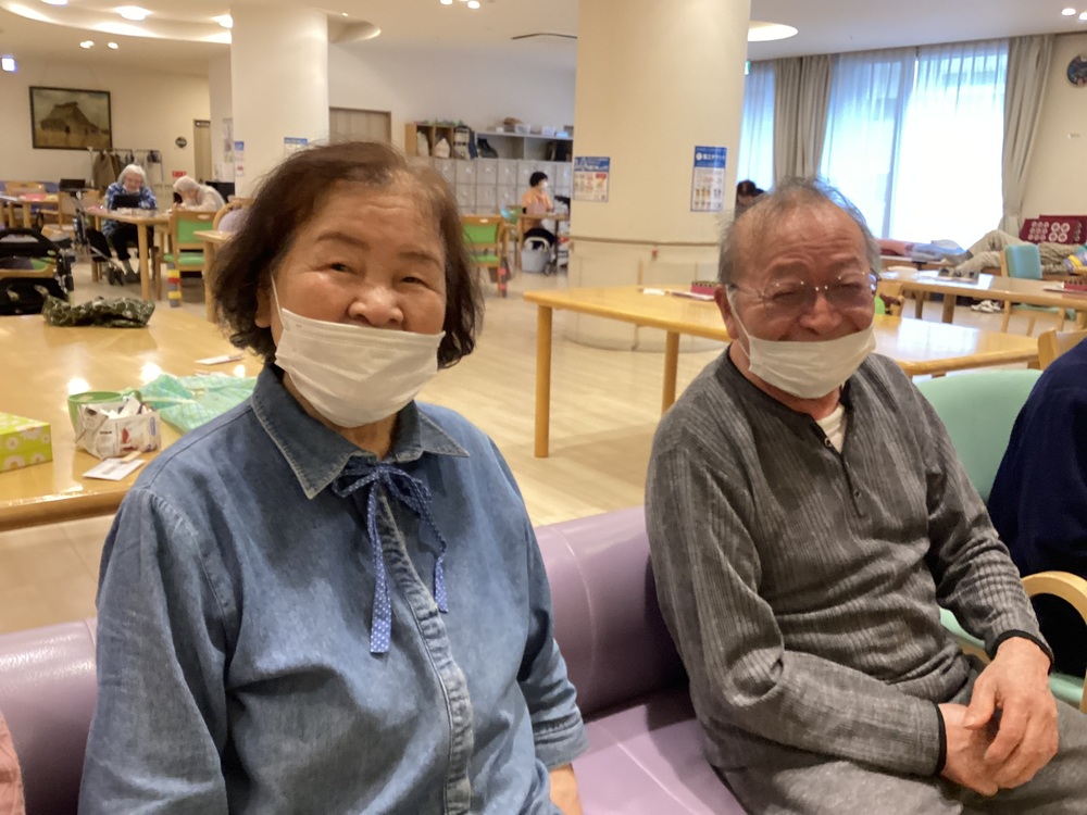 笑顔の利用者さん