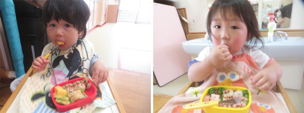 お弁当を食べている様子 (1)