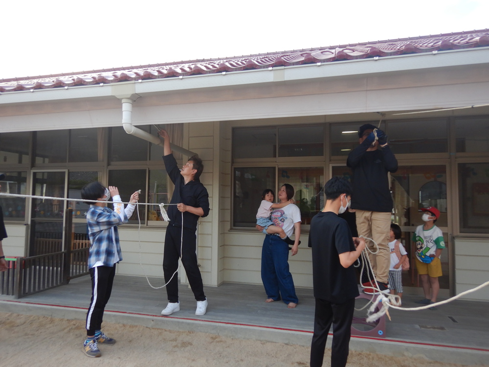 遮光ネット張りの様子 (2)