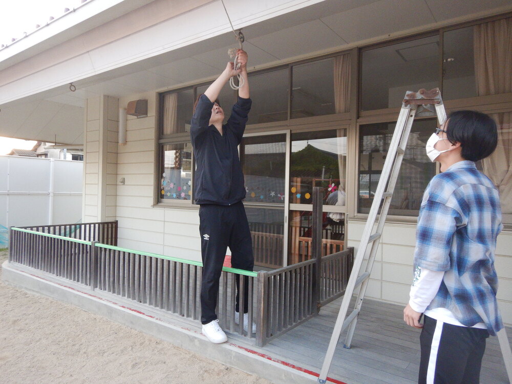 遮光ネット張りの様子 (3)