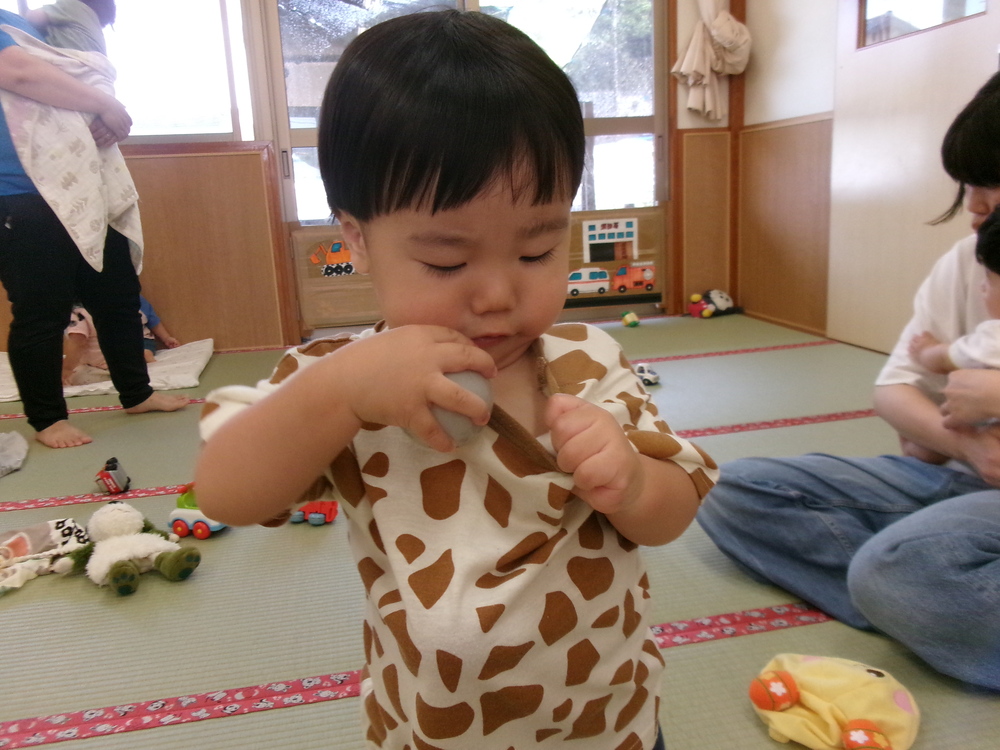 ボールで遊んでいる