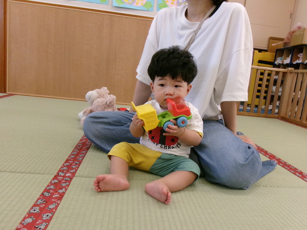 ボールで遊ぶ様子