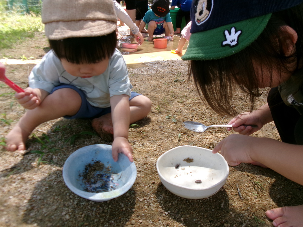 どろんこ遊びの様子