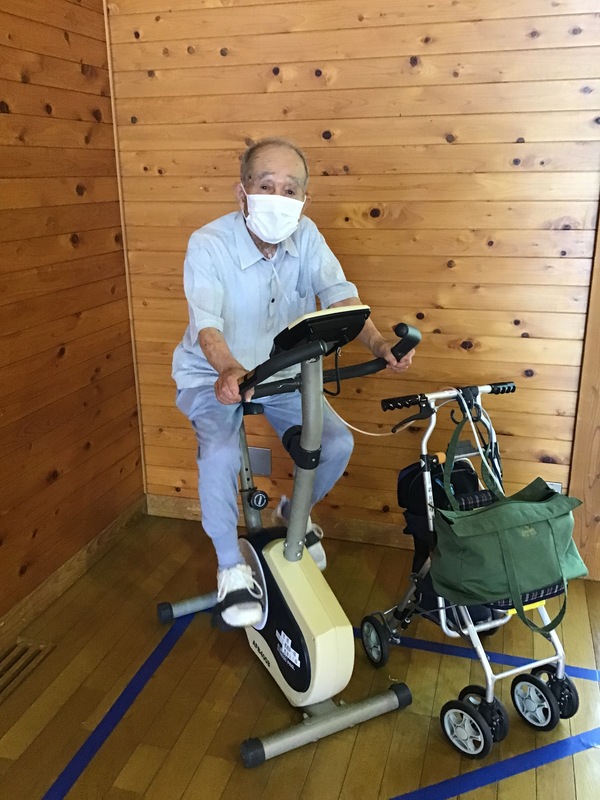 自転車実施中