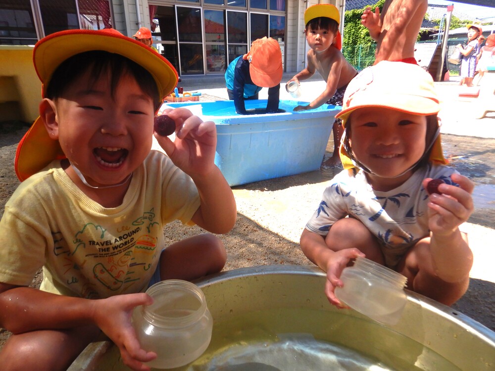 ヤマモモで色水 (2)