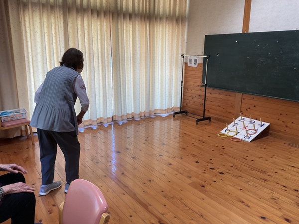輪投げ中