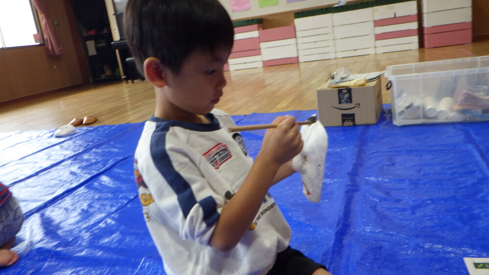 神楽面作り (10)