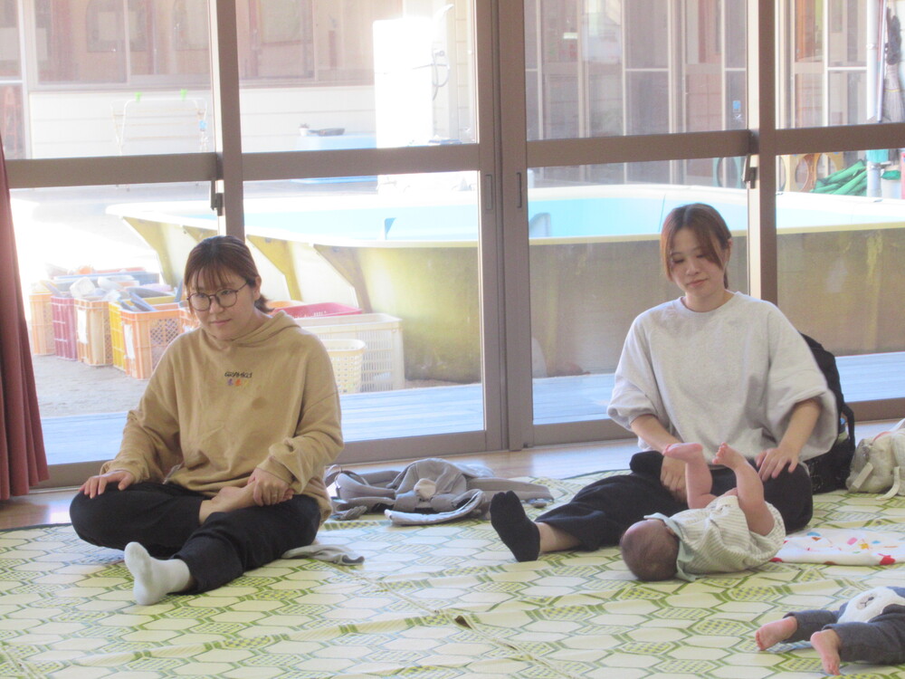 ストレッチの様子