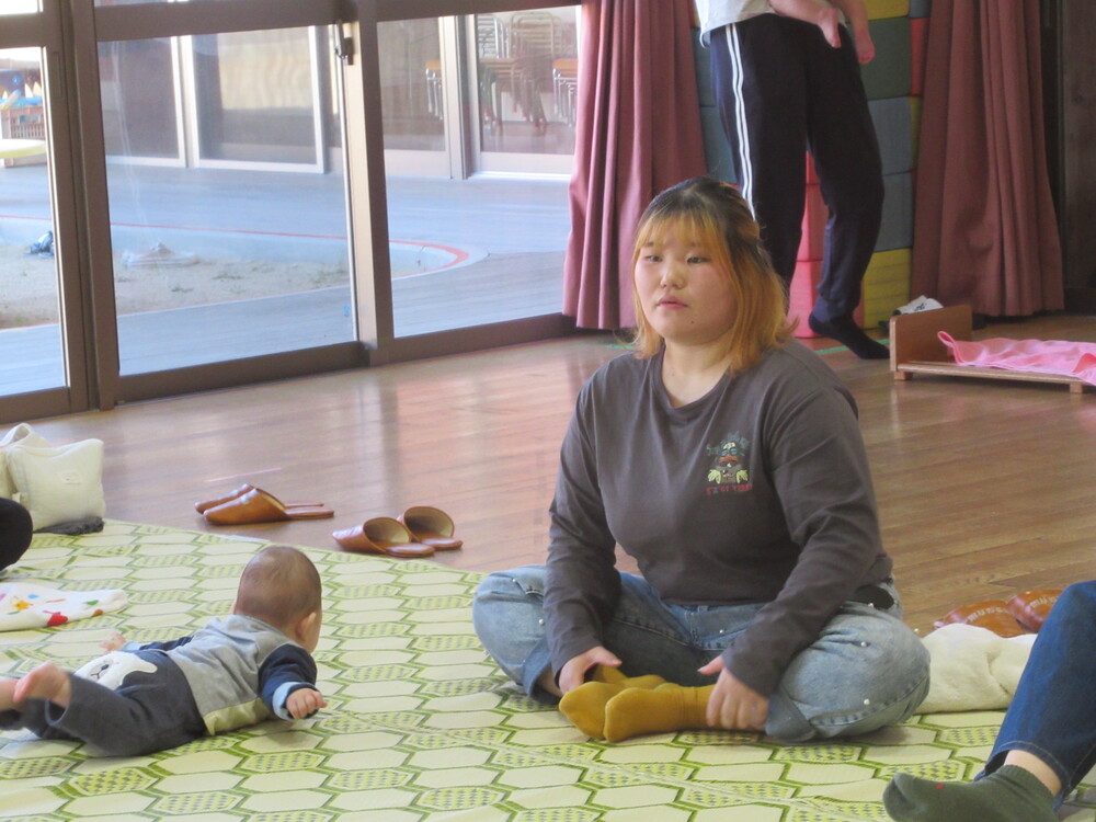 ストレッチの様子