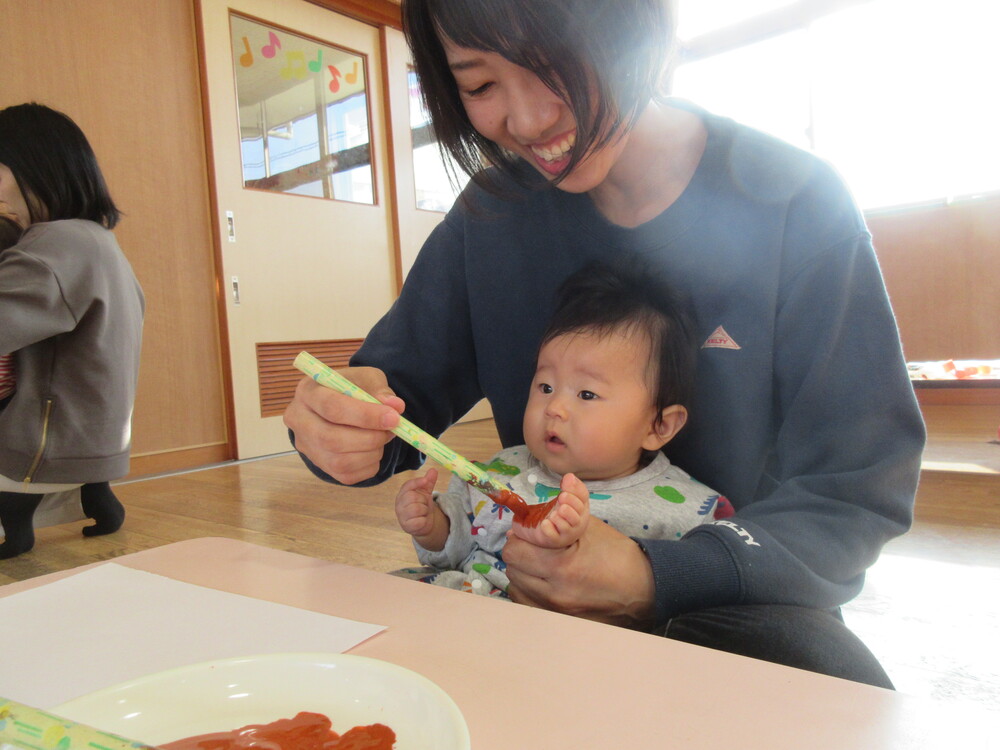 クリスマス製作の様子