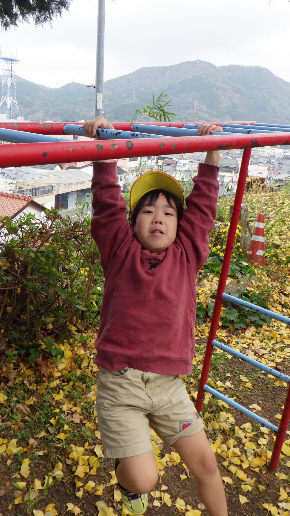 雲梯をする子ども