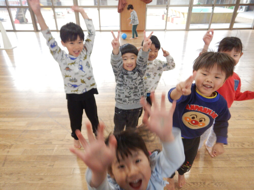 転がしドッチで残ることができた子どもたち