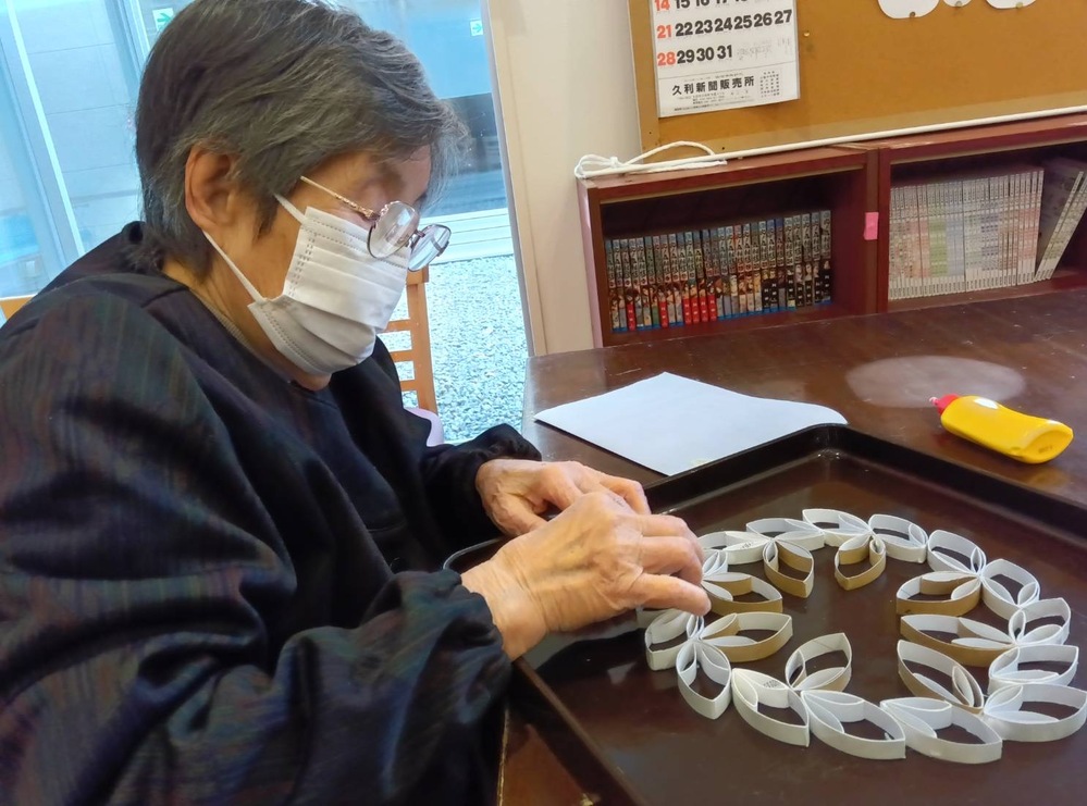 Hさん祝い盆作品作り