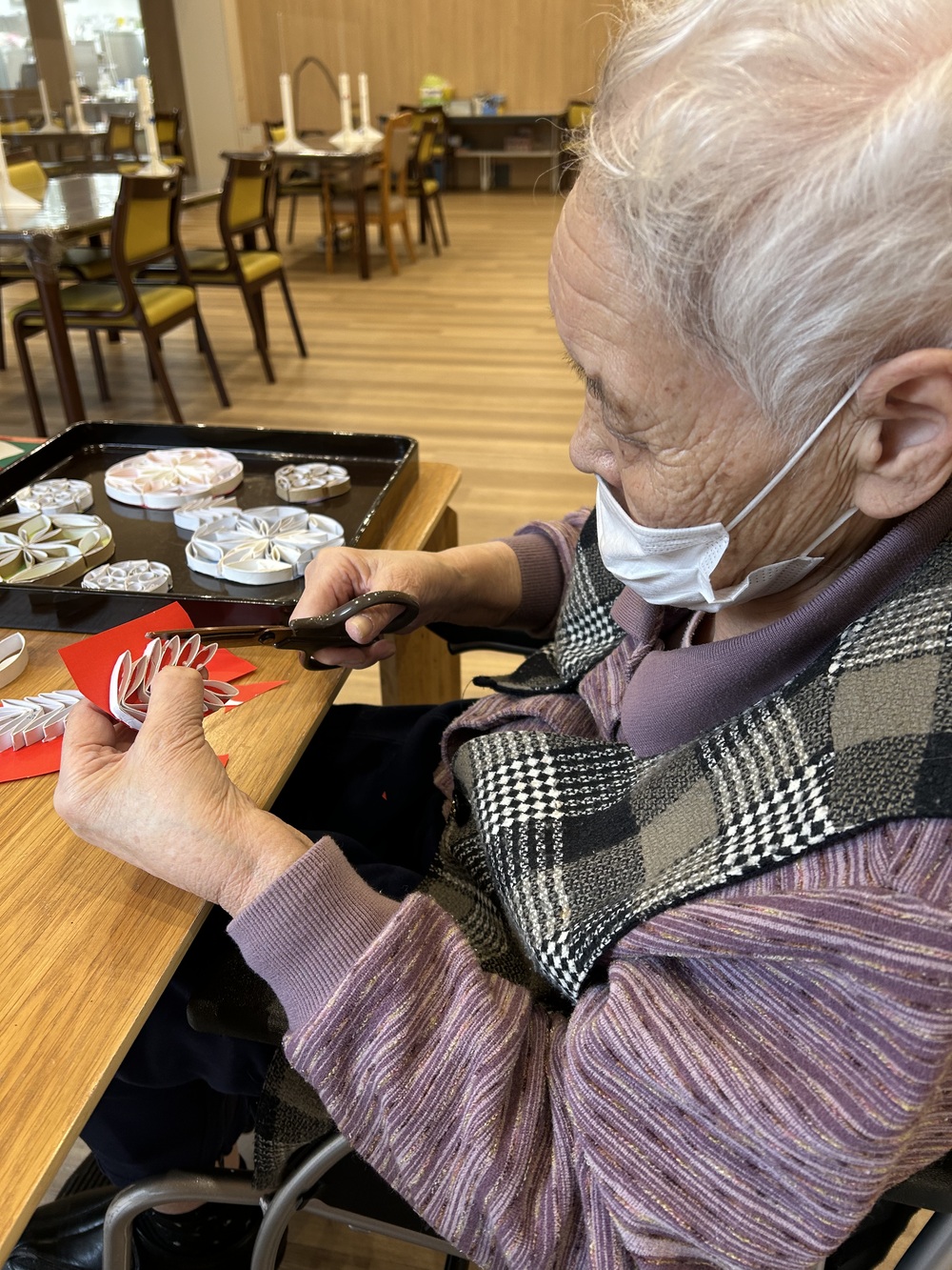 Sさん祝い盆作品作り