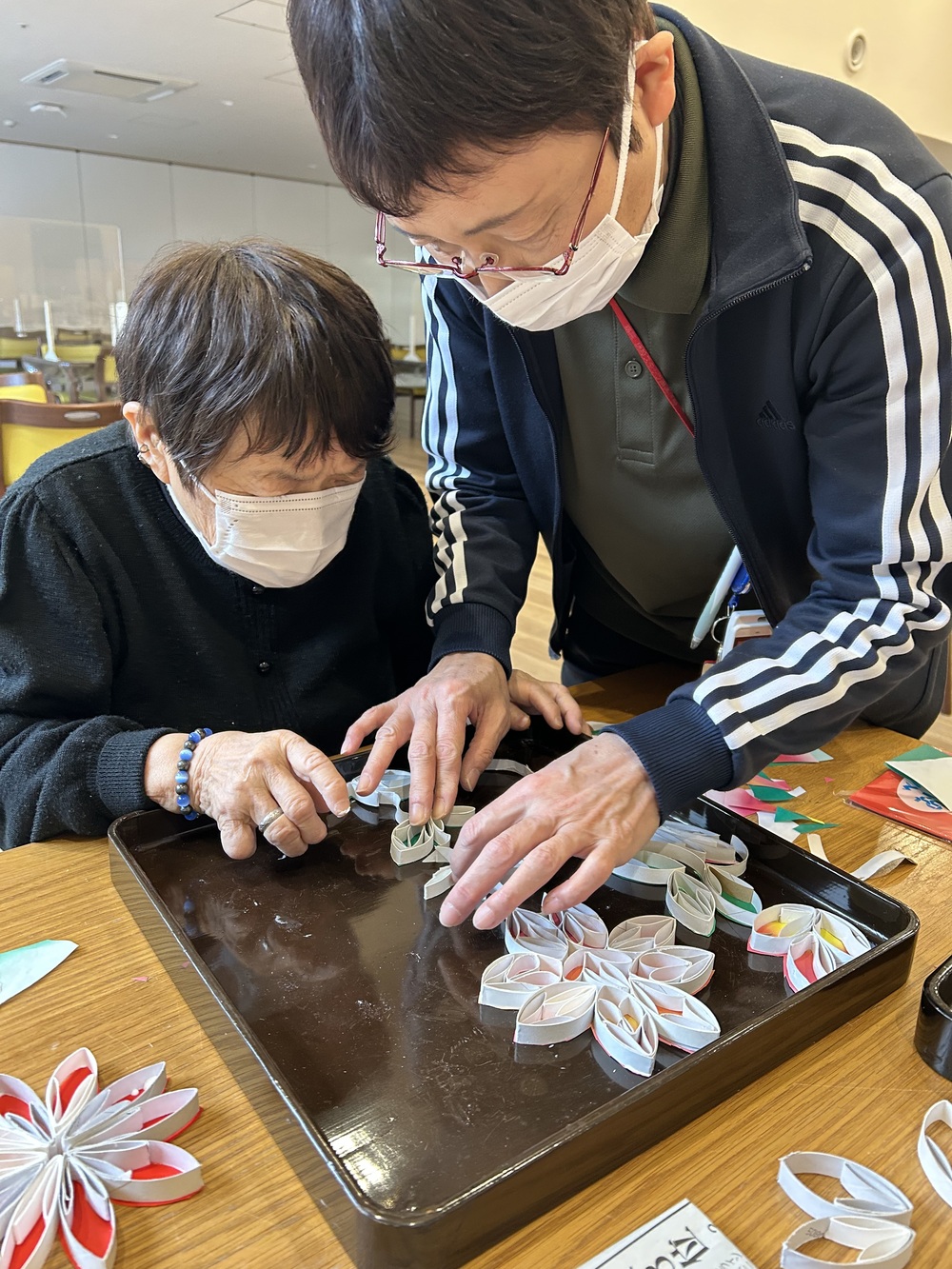 Mさん祝い盆作品作り