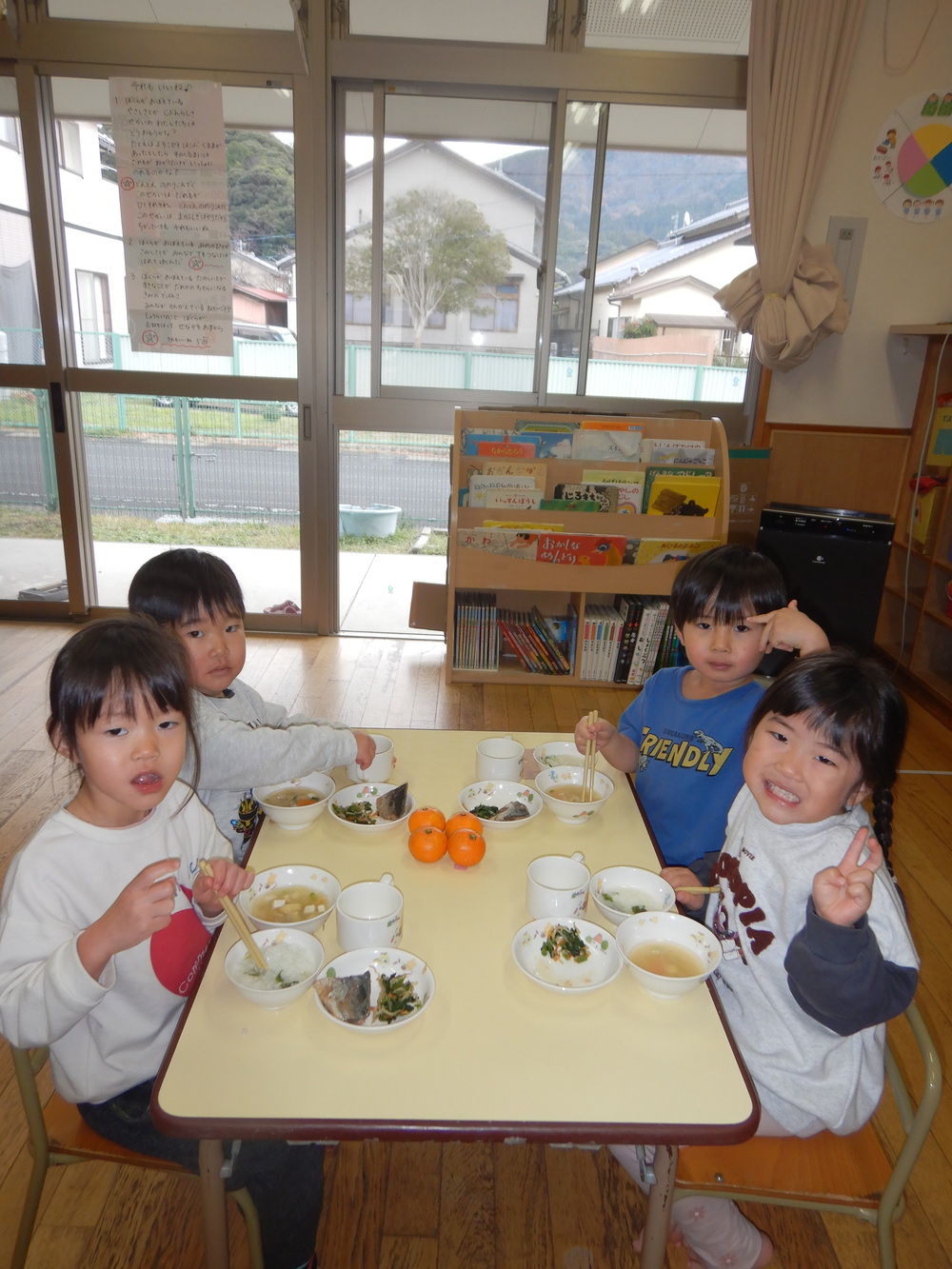 七草がゆクッキングの様子 (1)