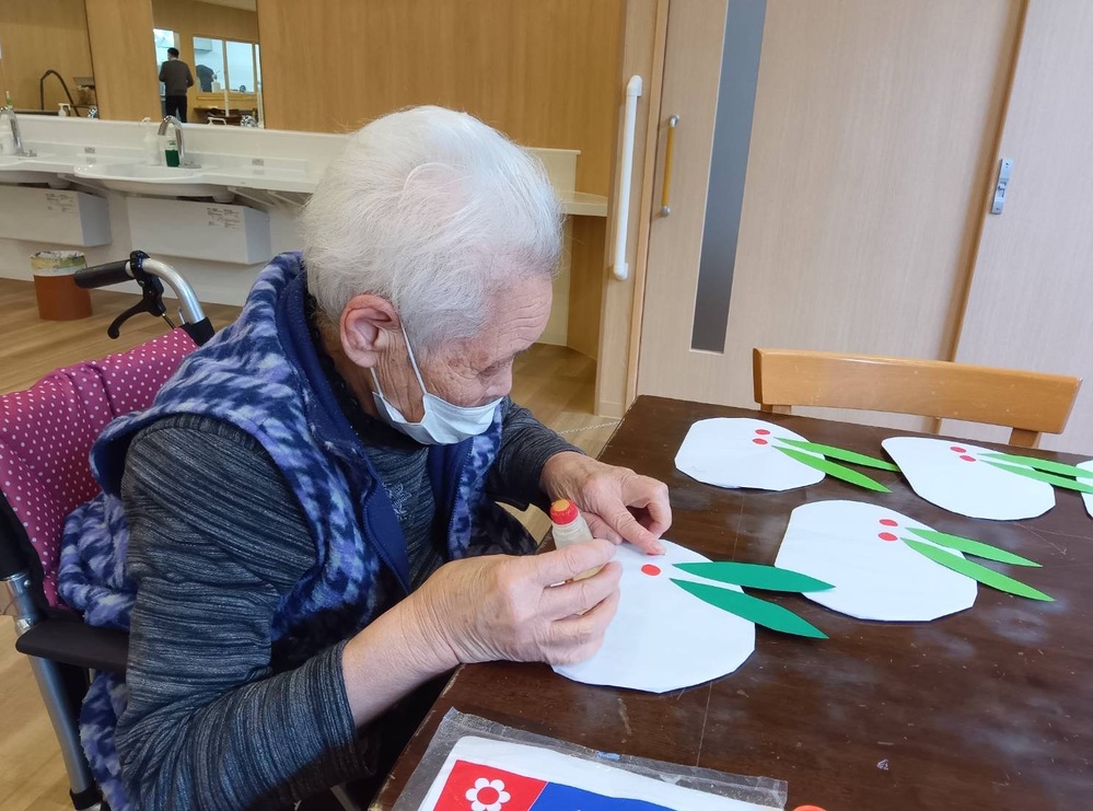 Sさん2月壁飾り作成2